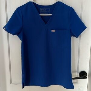 FIGS ROYAL BLUE SCRUB TOP